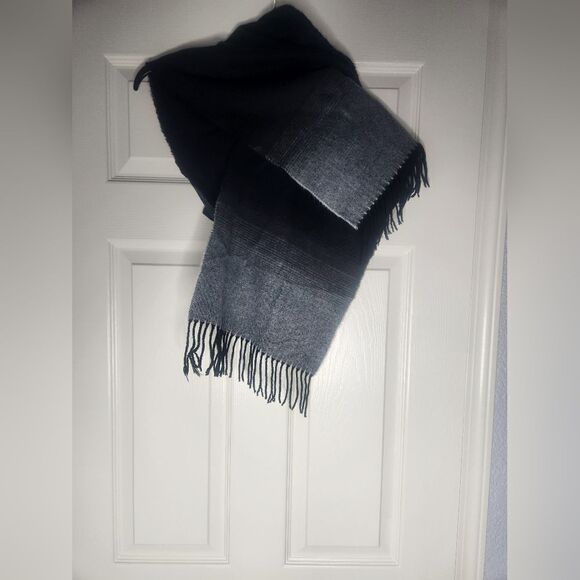 Luxury Cashmere Feel Scarf Soft Fringe Classic Colorblock Women’s Scarf 62"×12" - Picture 1 of 11